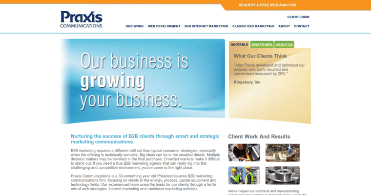 Home page of #5 Top SEO PR Agency: Praxis Communications