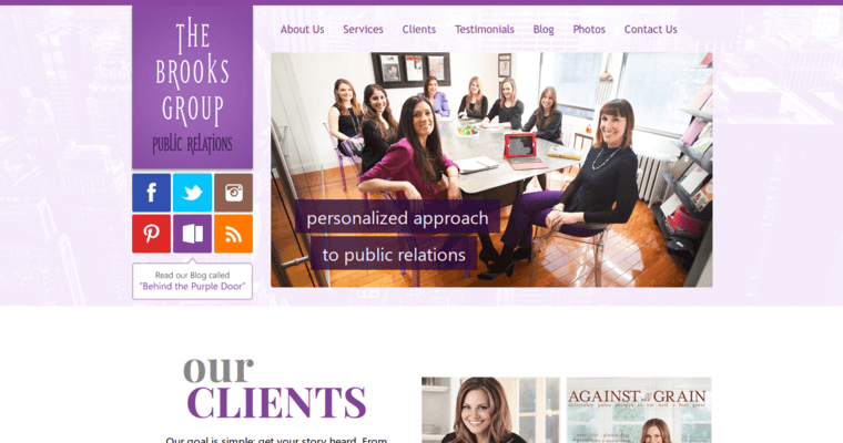 Home page of #6 Best PR Firm: Brooks PR