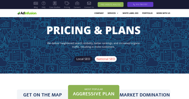 Pricing page of #21 Best Online Marketing Company: Adinfusion
