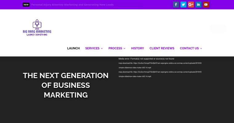 Home page of #12 Top Online Marketing Agency: Big Bang Marketing