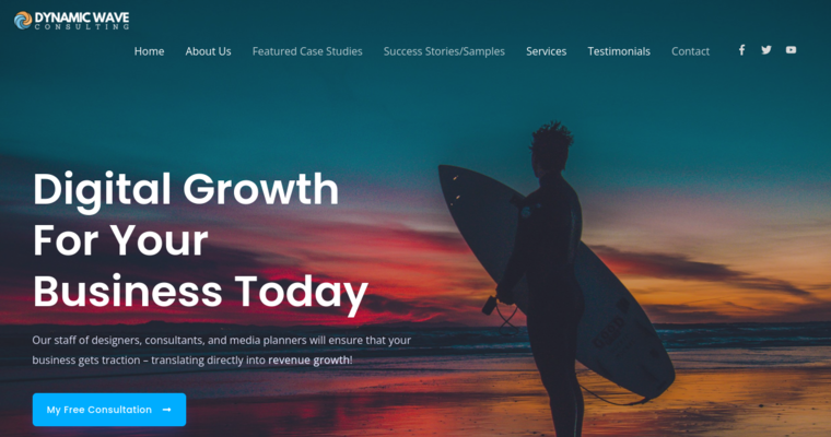 Home page of #3 Top Online Marketing Business: Dynamic Wave Consulting