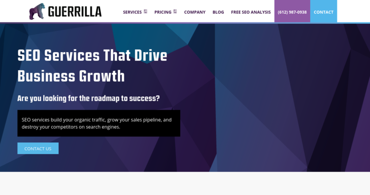 Service page of #25 Top Online Marketing Business: Guerilla Agency