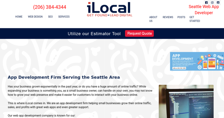 Development page of #18 Best SEO Company: iLocal