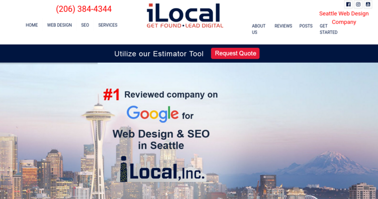 Home page of #18 Best Online Marketing Firm: iLocal