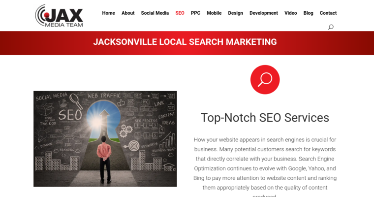 Company page of #20 Top SEO Firm: Jax Media Team