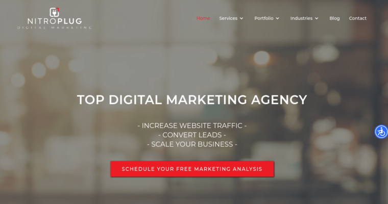 Home page of #5 Best Online Marketing Company: Nitro Plug