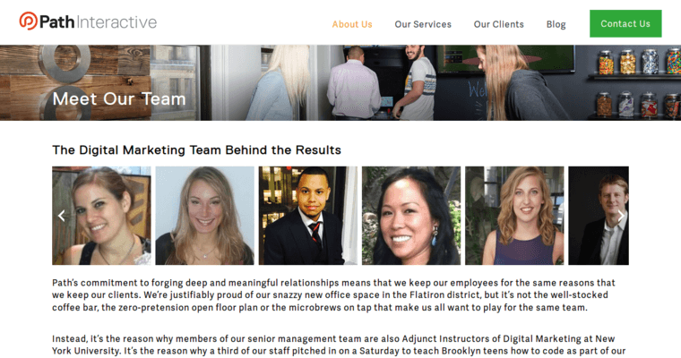 Team page of #13 Best Online Marketing Company: Path Interactive