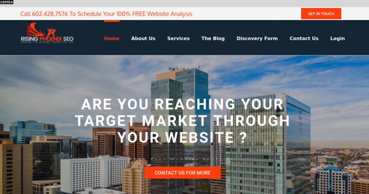 Home page of #10 Best Online Marketing Agency: Rising Phoenix SEO
