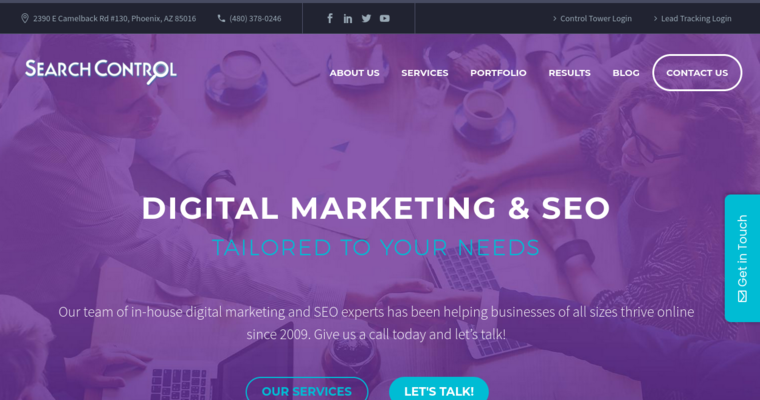 Home page of #17 Top Online Marketing Agency: Search Control