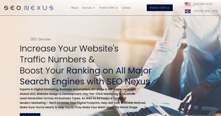 Home page of #8 Top SEO Company: SEO Nexus