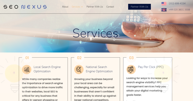 Service page of #8 Best Online Marketing Business: SEO Nexus