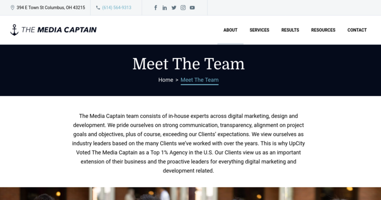 Team page of #9 Best Search Engine Optimization Firm: The Media Captain
