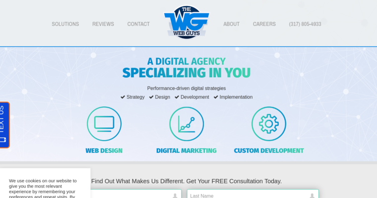 Home page of #7 Top Online Marketing Business: The Web Guys