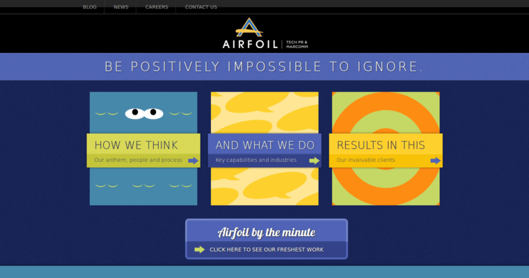 Home page of #10 Leading Reputation Management Agency: Airfoil Public Relations 