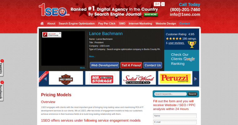 Service page of #7 Leading ORM Company: 1SEO.com