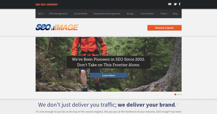 Home page of #2 Leading ORM Company: SEO Image