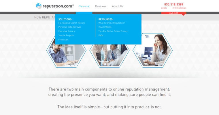 Work page of #1 Top ORM Company: Reputation.com