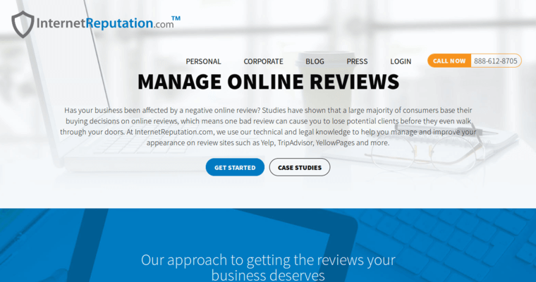 Service page of #1 Top ORM Agency: InternetReputation.com