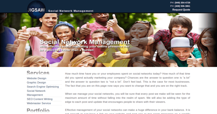 Work page of #7 Best Restaurant SEO Agency: Jigsaw