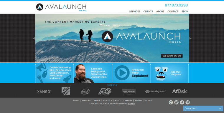 Home page of #9 Top Salt Lake City Web Development Company: Avalaunchmedia