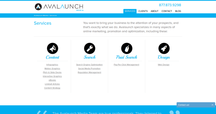 Service page of #9 Top Salt Lake City Web Design Business: Avalaunchmedia