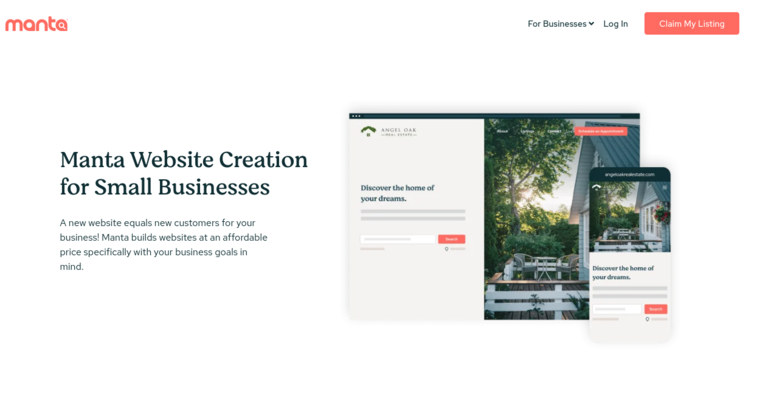 Website page of #1 Top Salt Lake Web Design Business: Manta