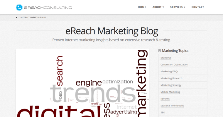 Blog page of #4 Leading San Diego SEO Agency: eReach Consulting