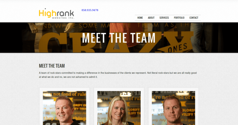 Team page of #3 Top San Diego SEO Firm: High Rank Websites