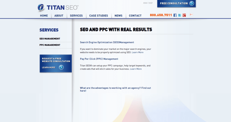 Service page of #8 Best San Diego SEO Business: Titan SEO