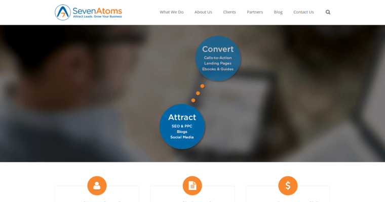 Home page of #3 Best SF SEO Firm: SevenAtoms