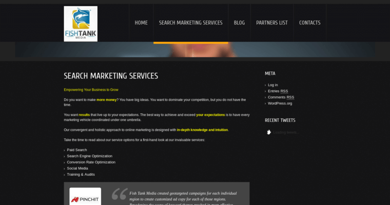 Service page of #9 Top San Francisco SEO Agency: Fish Tank Media