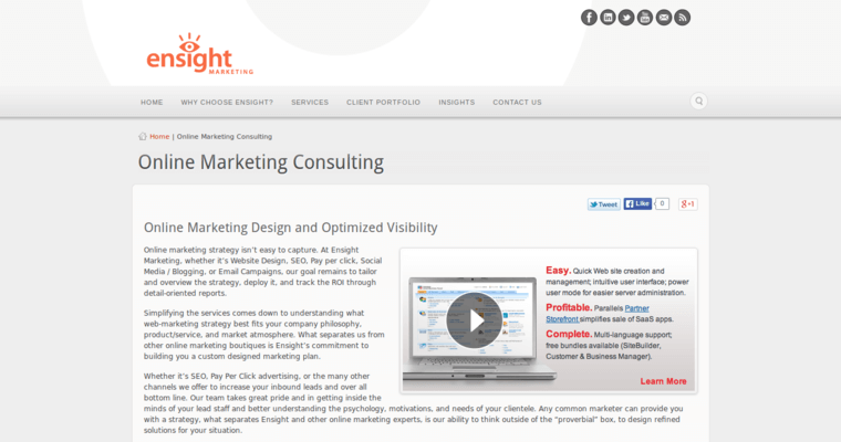 Service page of #5 Best San Francisco SEO Business: Ensight Marketing