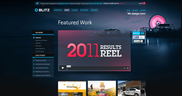 Work page of #8 Best Social Media Marketing Agency: Blitz Agency