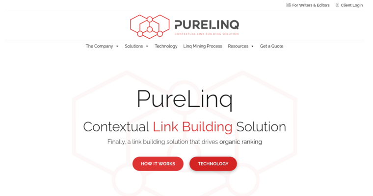 Home page of #8 Top Social Media Marketing Business: PureLinq