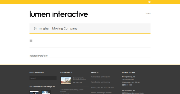 Company Page of Top Web Design Firms in Alabama: Lumen Interactive