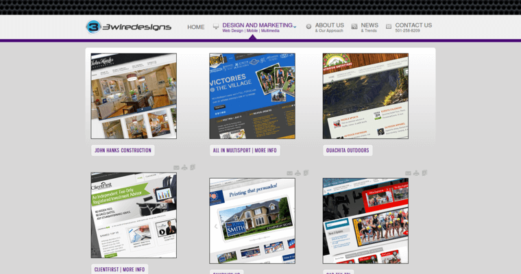 Service Page of Top Web Design Firms in Arkansas: 3wiredesigns