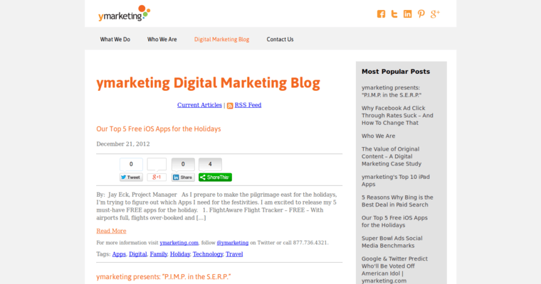 Blog Page of Top Web Design Firms in California: ymarketing
