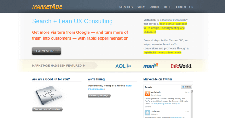 Home Page of Top Web Design Firms in DC: Marketade