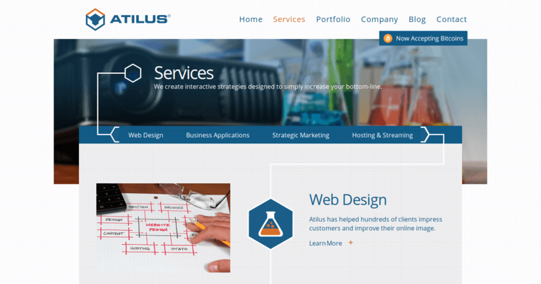 Service Page of Top Web Design Firms in Florida: Atilus