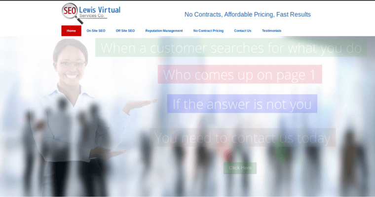 Home Page of Top Web Design Firms in Indiana: Lewis Virtual Services Co.