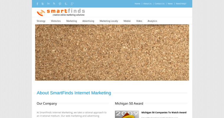 About Page of Top Web Design Firms in Michigan: SmartFinds Internet Marketing