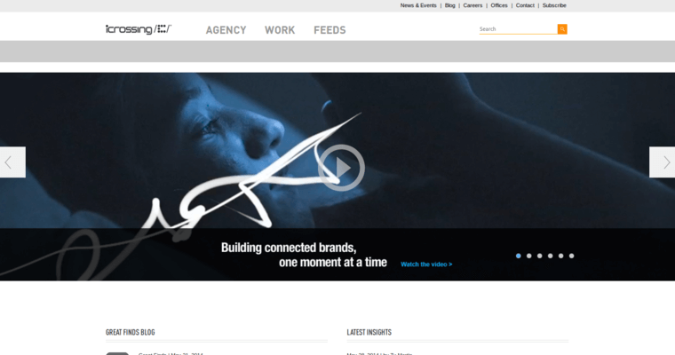 Home Page of Top Web Design Firms in New York: Icrossing