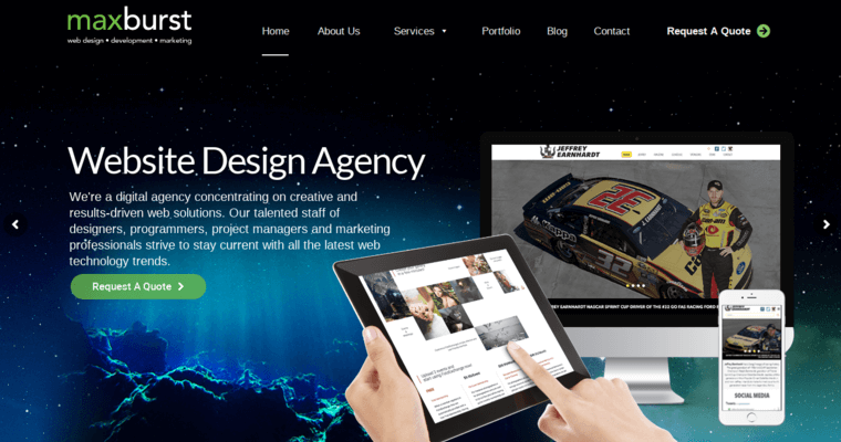 Home Page of Top Web Design Firms in New York: Maxburst