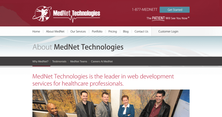 About Page of Top Web Design Firms in New York: MedNet Technologies