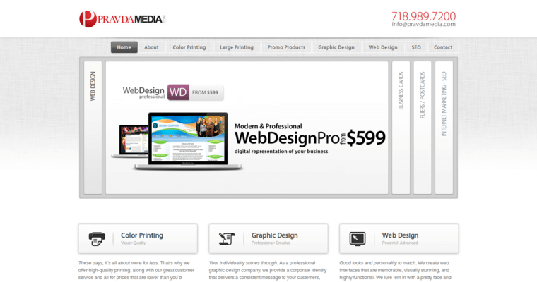 Home Page of Top Web Design Firms in New York: Pravda Media
