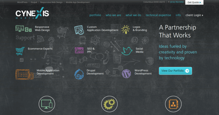 Home Page of Top Web Design Firms in Ohio: Cynexis