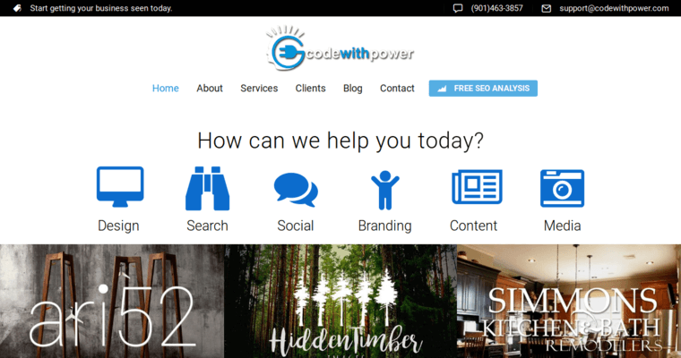 Home Page of Top Web Design Firms in Tennessee: CodeWithPower