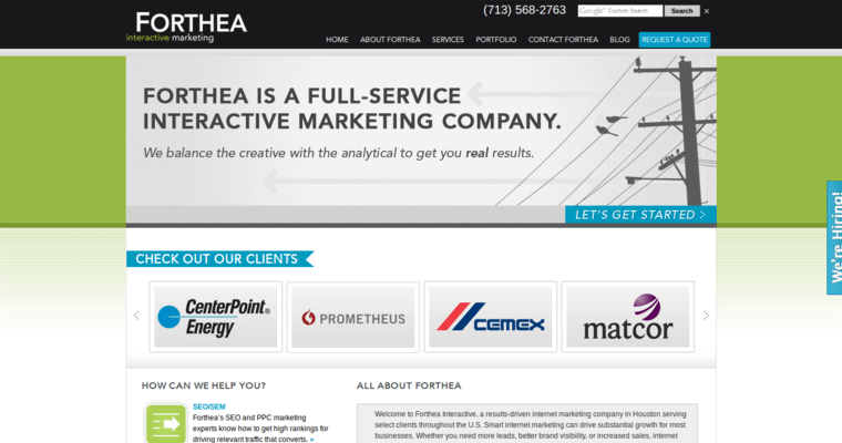 Home Page of Top Web Design Firms in Texas: Forthea